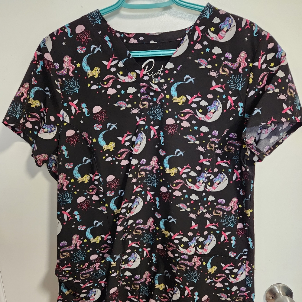 Mermaid Scrub Top